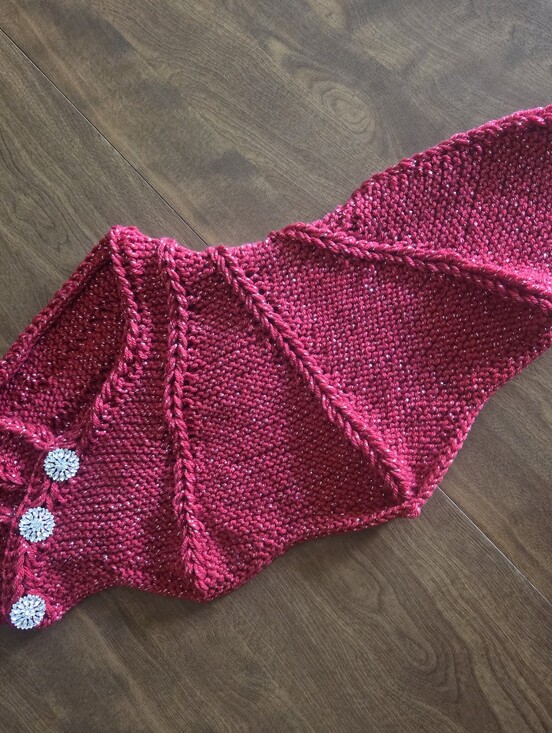 Hand Crafted Accessories - Dragon Wing Cowl Scarf - Ruby